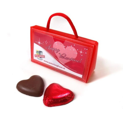 Mini Tasche mit Schokoladenherzen - Topgiving